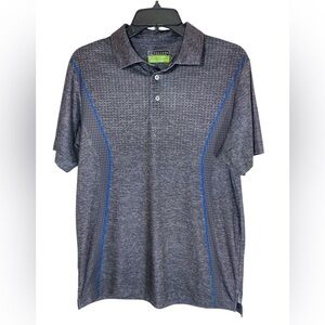 PGA Tour Pro Series Men’s S Charcoal Heather Gray Athletic Fit Performance Polo